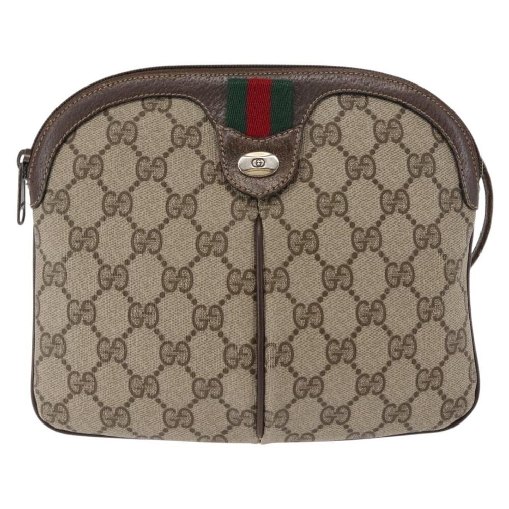 Gucci GG Supreme Web Shoulder Bag Beige